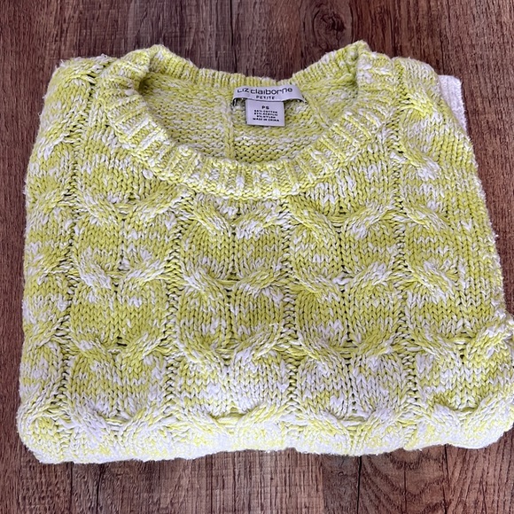 Ombre Liz Claiborne PS Petite Small Cable Sweater - Picture 2 of 6